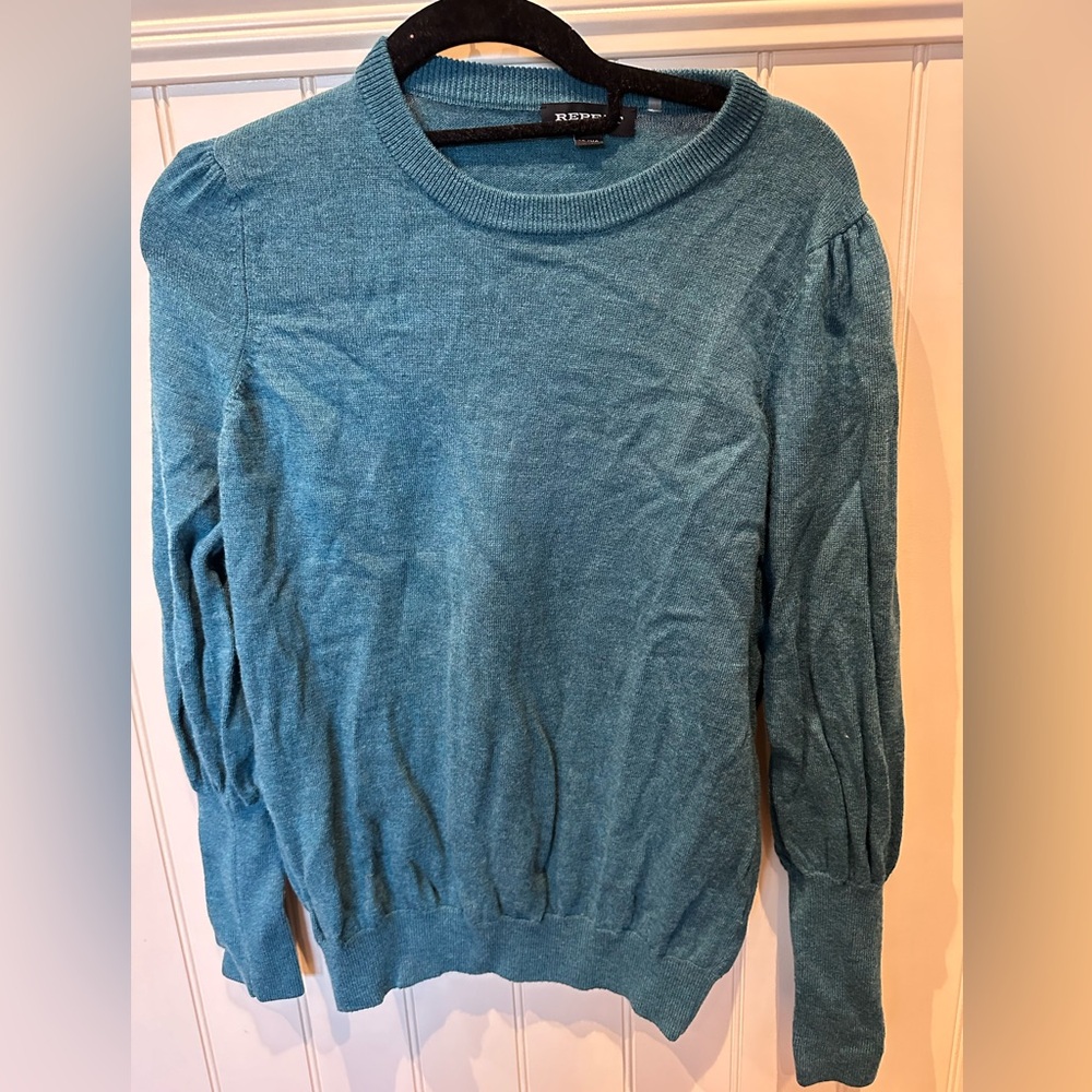SAVE THE QUEEN Ladies Women’s Size Extra Small Teal Blue Crew Neck Sweat…